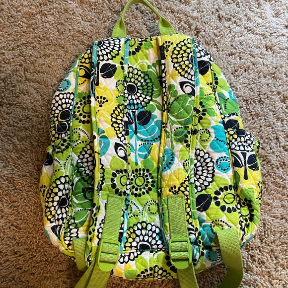 Vera Bradley small green backpack with floral print - Picture 2 of 4
